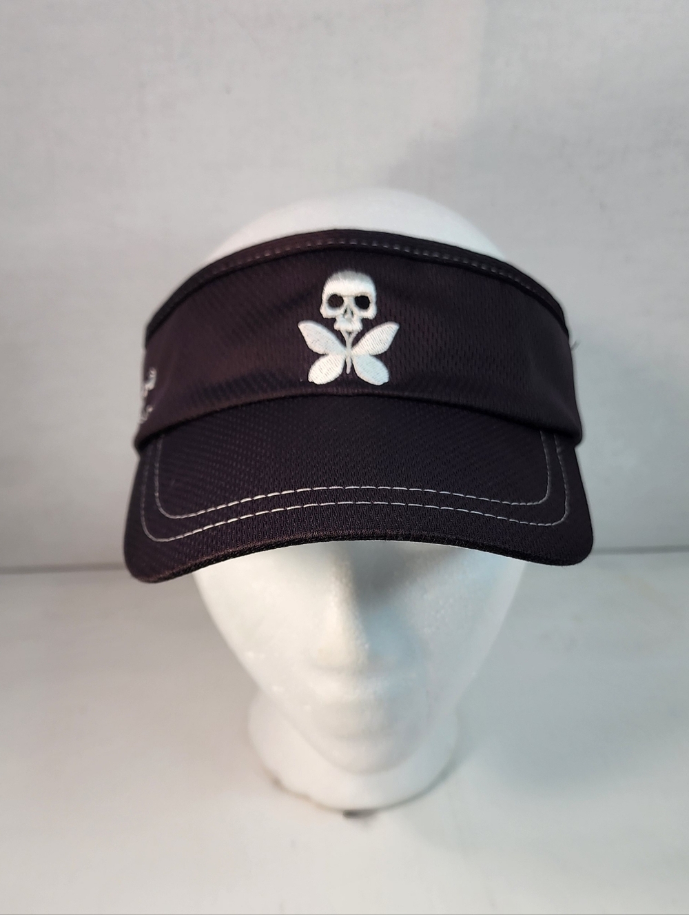 Headsweats Suger Skull Black  Tennis Pickleball Visor OS  Elastic